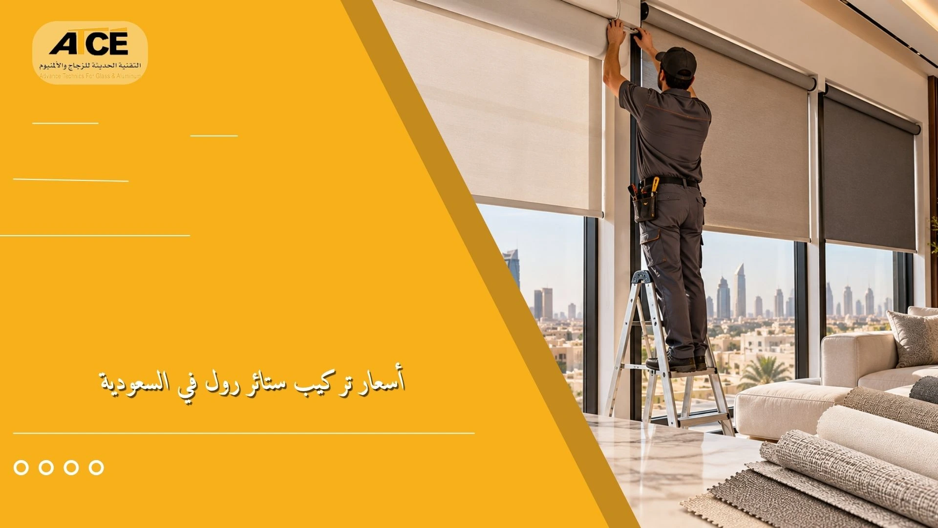 أسعار تركيب ستائر رول في السعودية